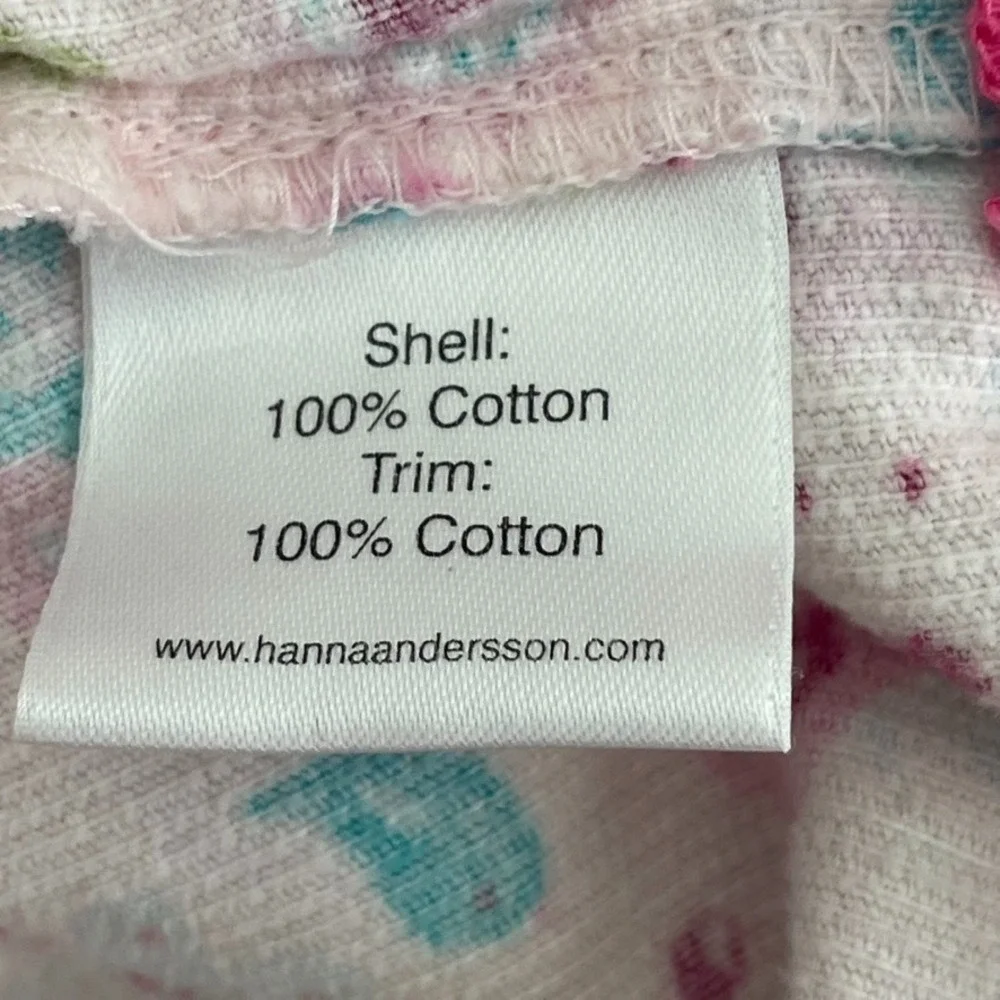 Hanna Andersson Girls 160 Floral Fairy Corduroy Dress Pink Ruched Hem 2007 EUC‎